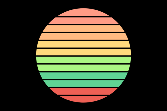 Retro Sunset Circle Design 38: A Designer's Review