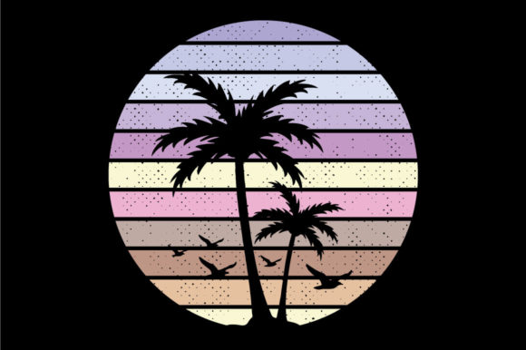 Retro Vintage Sunset Palm Tree 12 Review